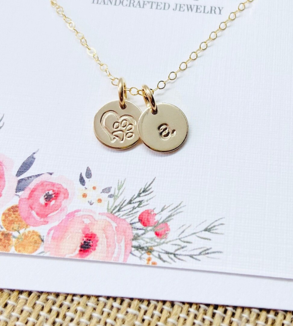 Pet Mom Necklace, Pet Jewelry, Paw Necklace, Personalized Pet